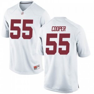 Youth Alabama Crimson Tide #55 William Cooper White Replica NCAA College Football Jersey 2403CHLC2